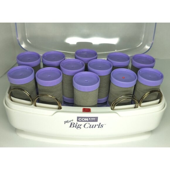 Conair More Big Curls Hot Curlers Jumbo Rollers with Clips Tested Model CHV12N - Picture 9 of 16